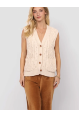 Sadie & Sage Sadie & Sage - Swift Cardigan Vest (Ivory)