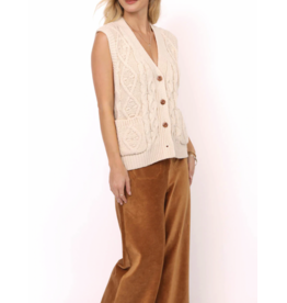 Sadie & Sage Sadie & Sage - Swift Cardigan Vest (Ivory)