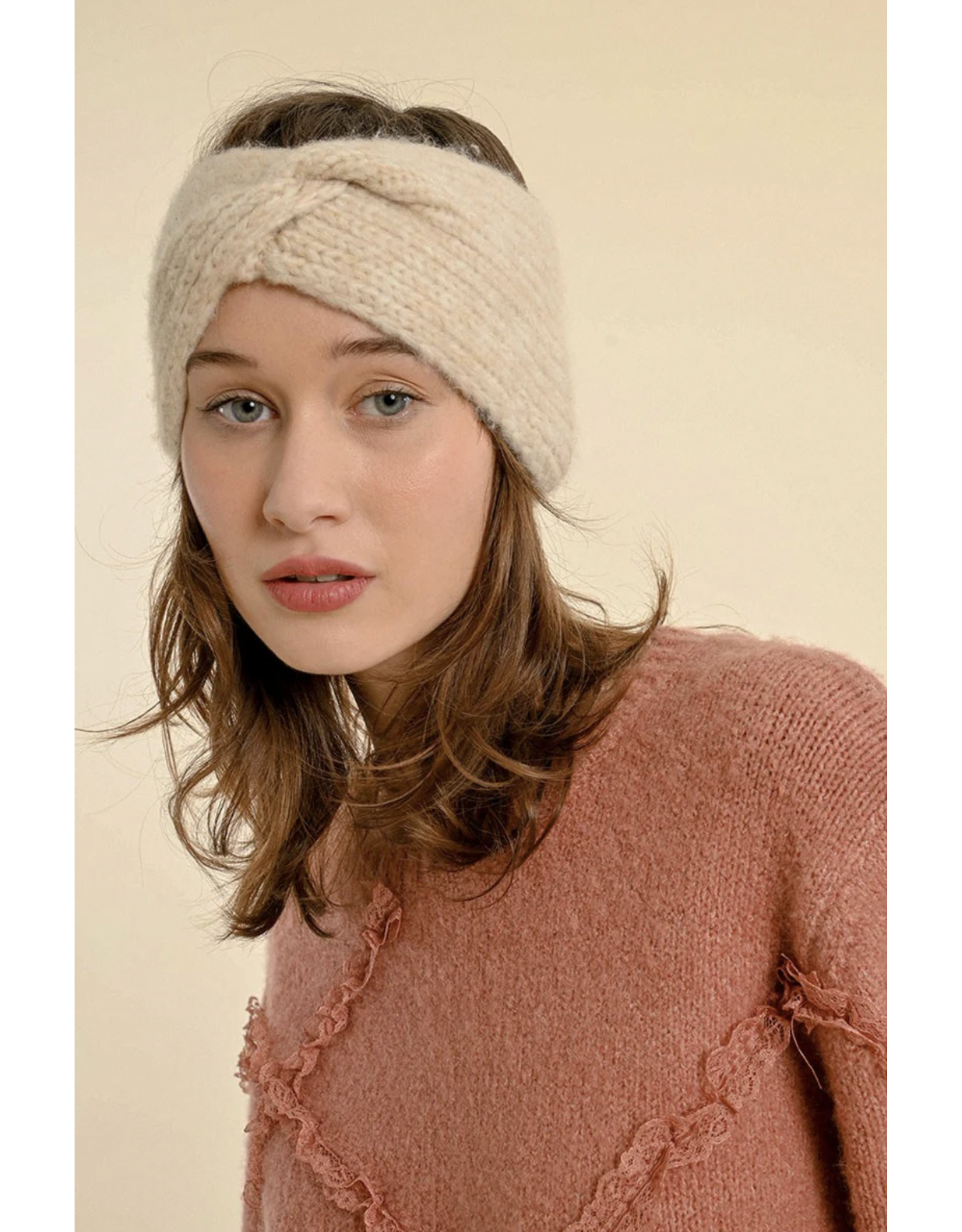 Molly Bracken Molly Bracken - Heathered Knit Headband (Ecru)