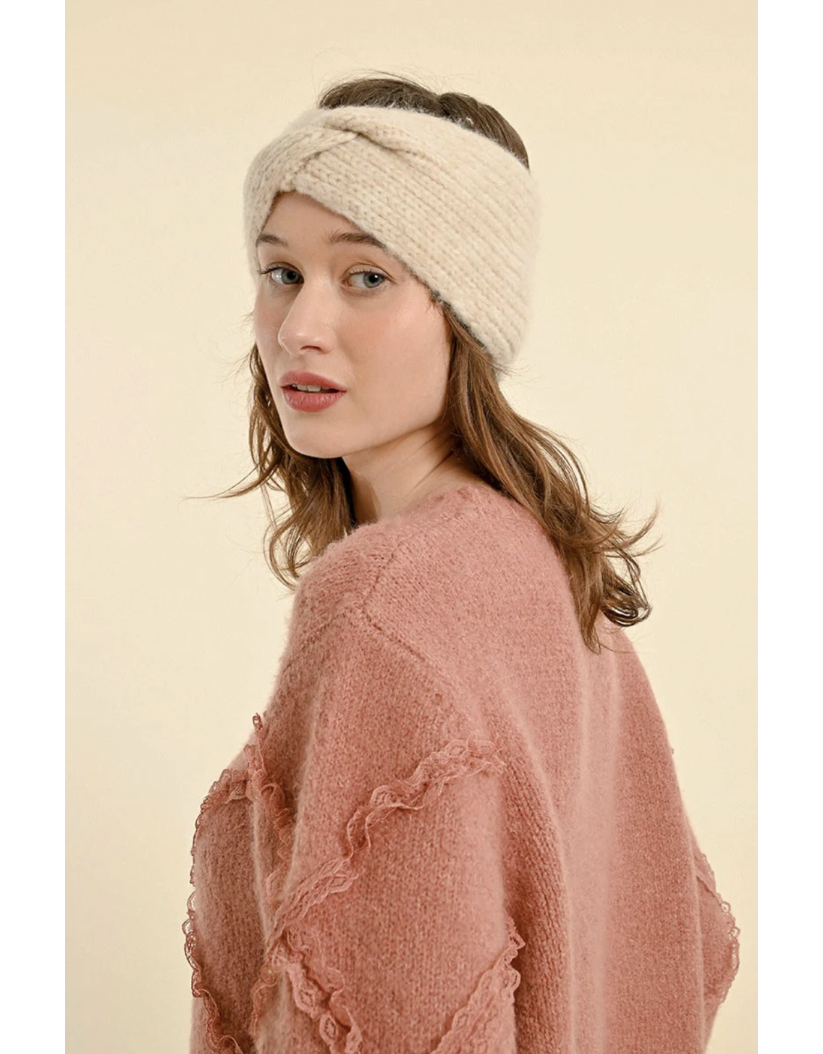 Molly Bracken Molly Bracken - Heathered Knit Headband (Ecru)