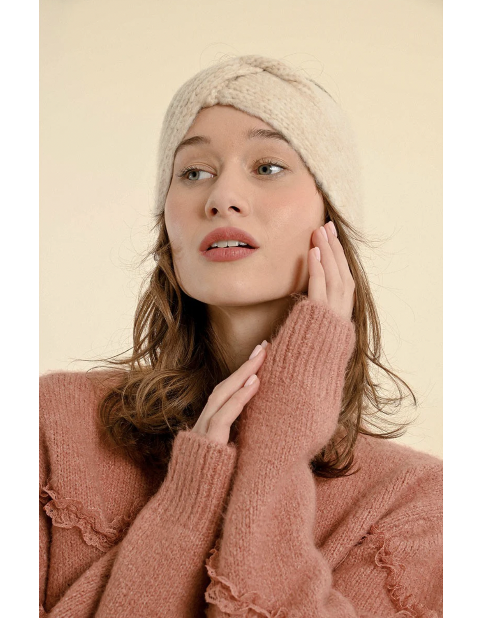 Molly Bracken Molly Bracken - Heathered Knit Headband (Ecru)