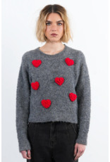 Molly Bracken Molly Bracken -  Puffy Heart Sweater (Grey)