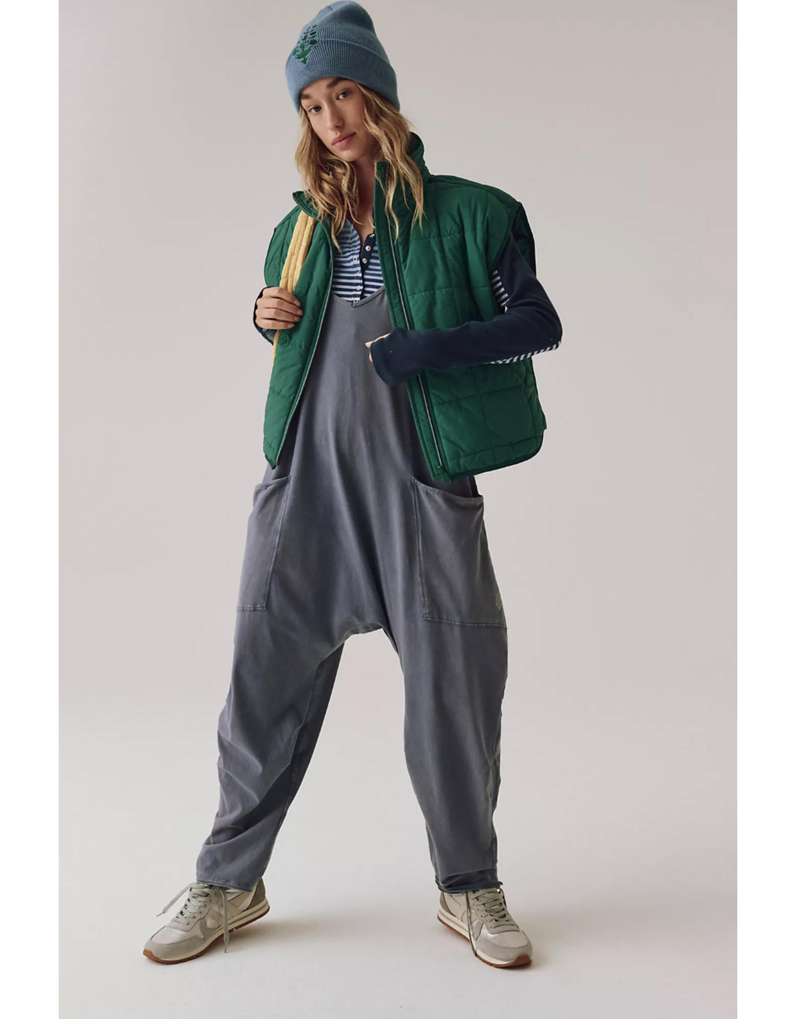 Free people Free People - Hot Shot Onesie Blue Indigo)