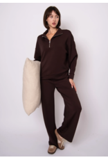 RD Style RD Style - Seanni Soft Knit Long Sleeve Half Zip (Brown)