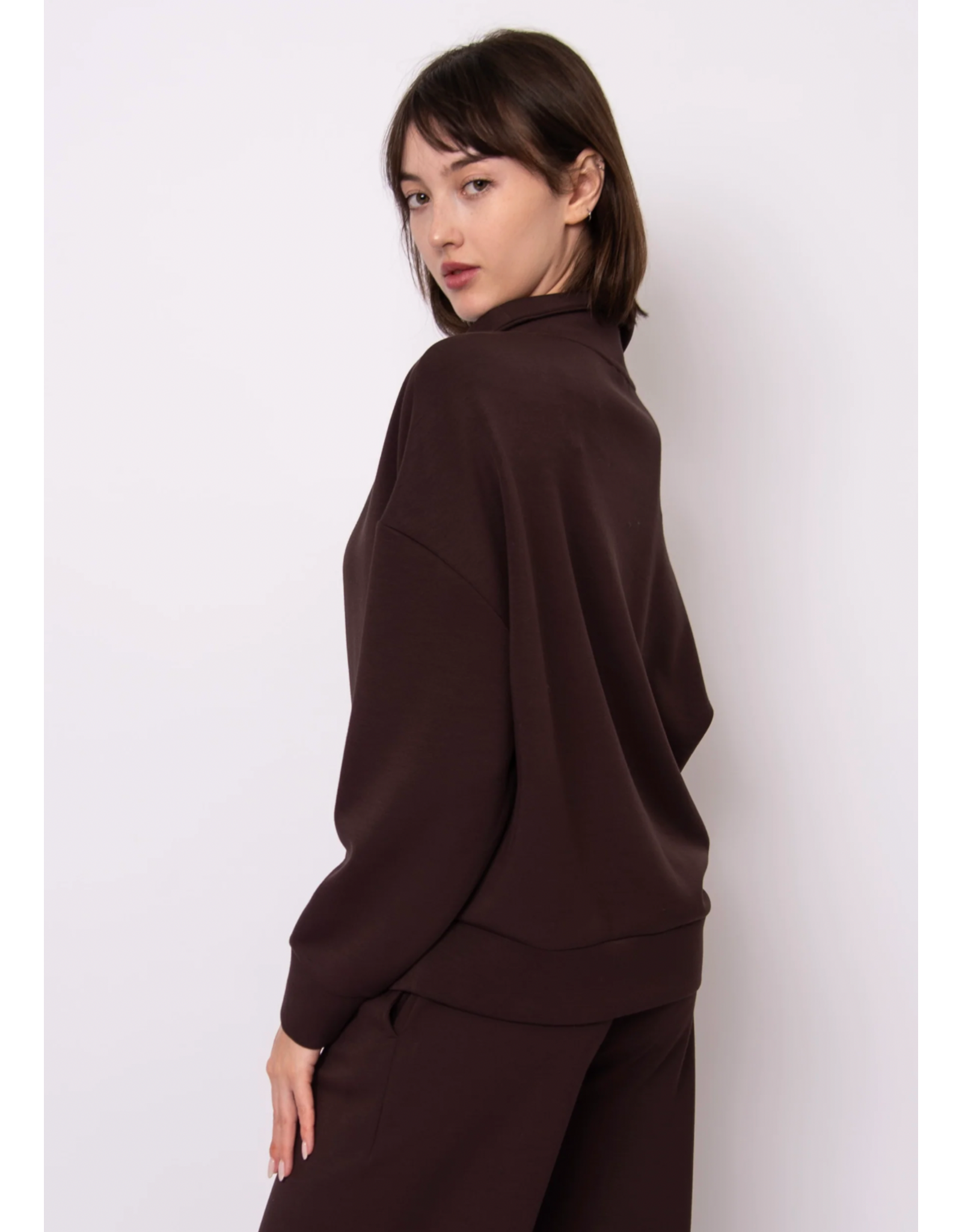 RD Style RD Style - Seanni Soft Knit Long Sleeve Half Zip (Brown)