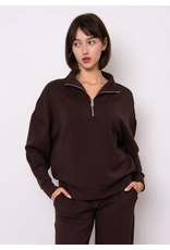 RD Style RD Style - Seanni Soft Knit Long Sleeve Half Zip (Brown)