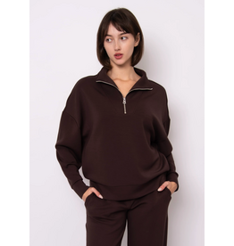 RD Style RD Style - Seanni Soft Knit Long Sleeve Half Zip (Brown)