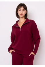 RD Style RD Style - Seanni Soft Knit Long Sleeve Half Zip (Oxblood)
