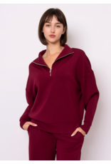 RD Style RD Style - Seanni Soft Knit Long Sleeve Half Zip (Oxblood)