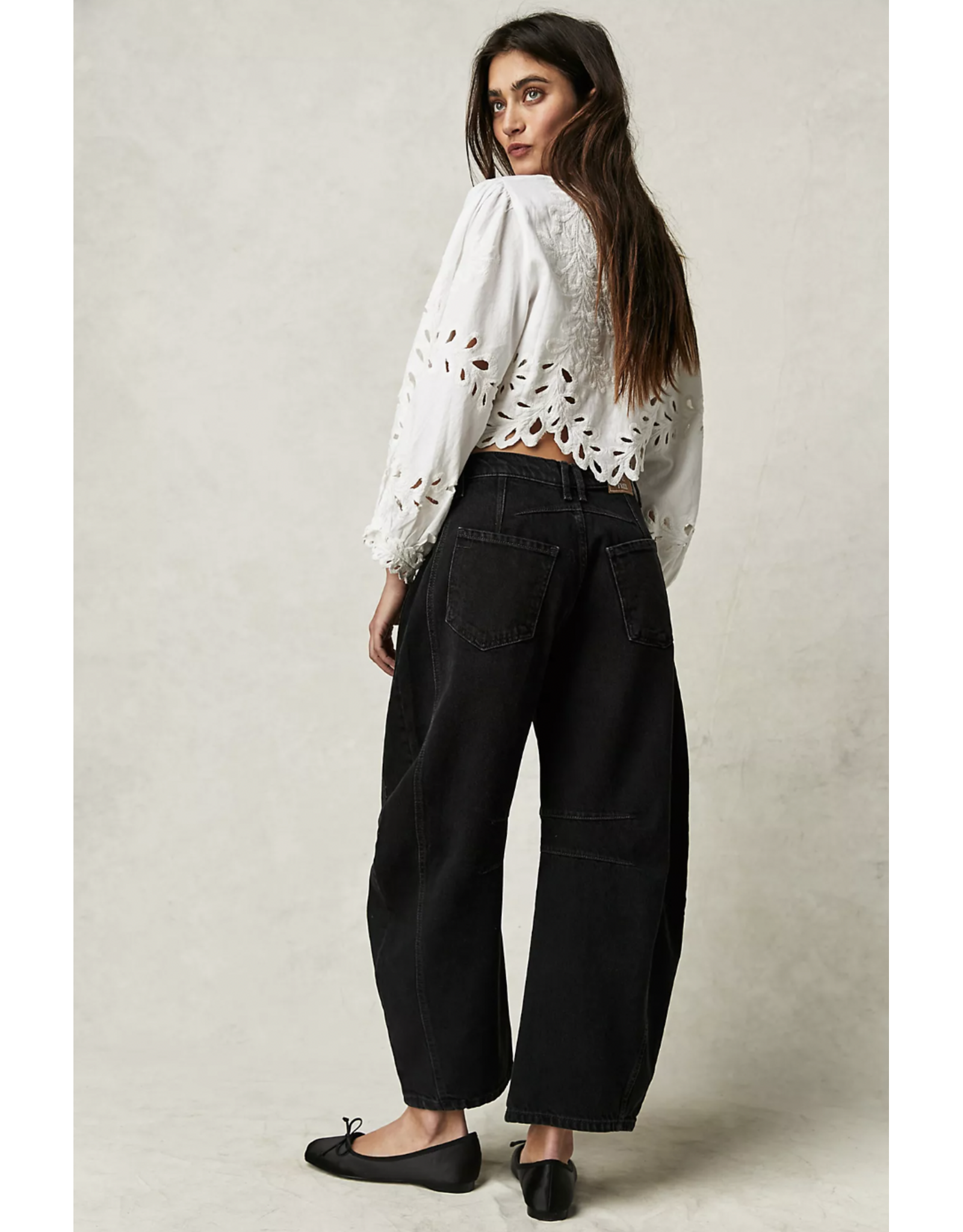 Free people Free People - Good Luck Midrise Barrel Jean (Soundwave)