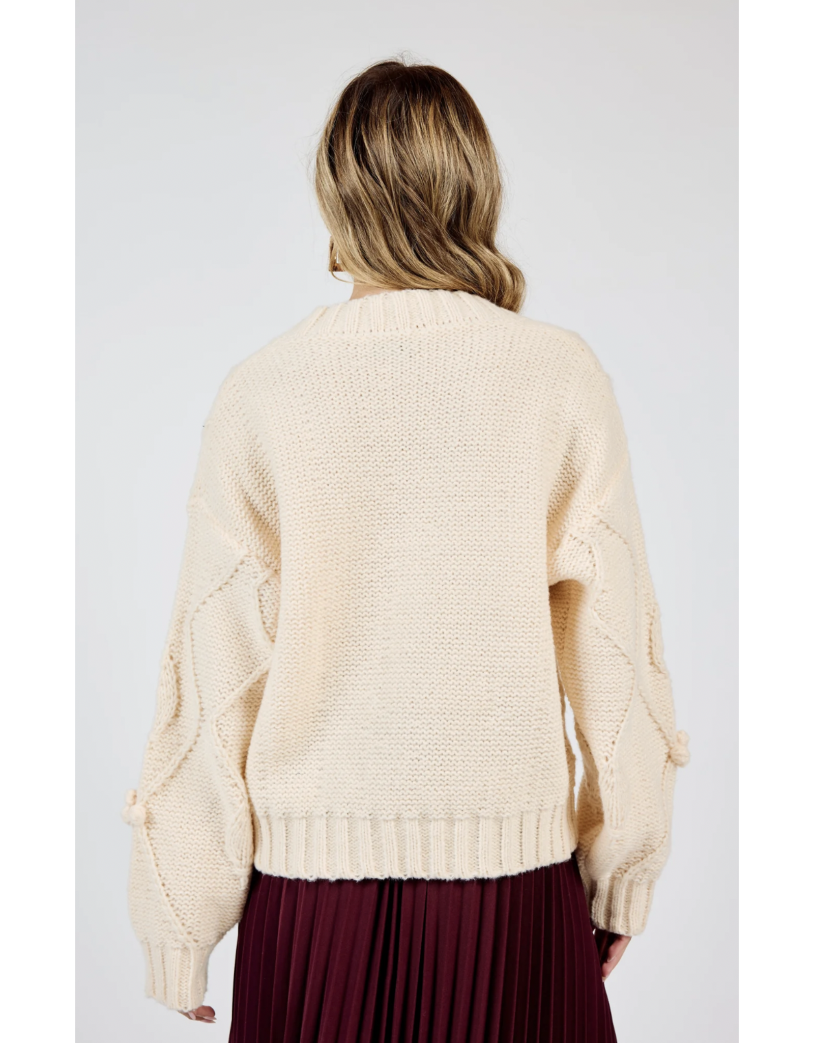 Sadie & Sage Sadie & Sage - Rosie 3D Cardigan (Ivory)