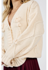 Sadie & Sage Sadie & Sage - Rosie 3D Cardigan (Ivory)