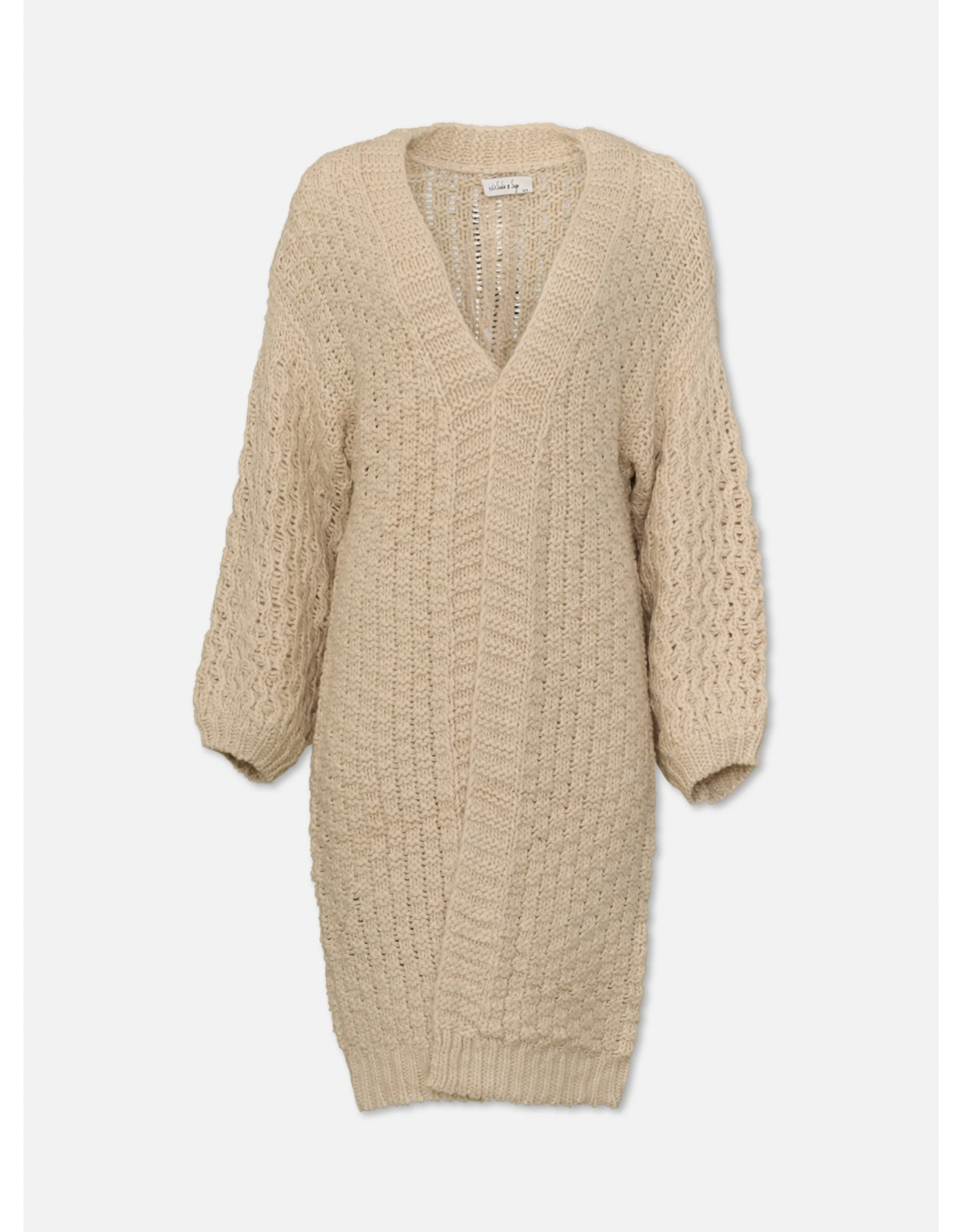 Sadie & Sage Sadie & Sage - Iggy Chunky Hand Knit Long Cardigan (Natural)