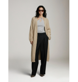 Sadie & Sage Sadie & Sage - Iggy Chunky Hand Knit Long Cardigan (Natural)