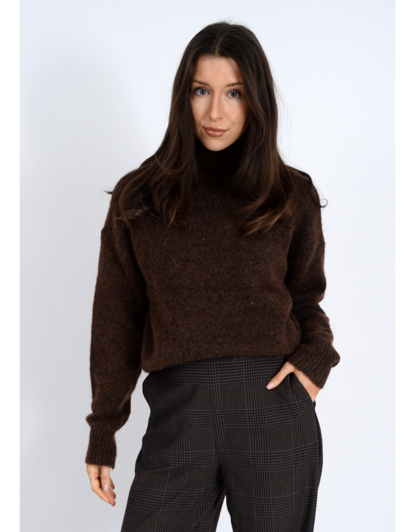 RD Style RD Style - Louis Long Sleeve Mock (Brown Melange)