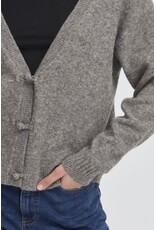 ICHI ICHI - Dasila V Neck Cardigan (Dark Grey)