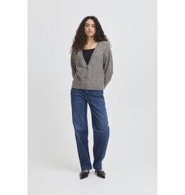 ICHI ICHI - Dasila V Neck Cardigan (Dark Grey)