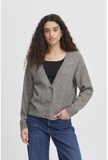 ICHI ICHI - Dasila V Neck Cardigan (Dark Grey)