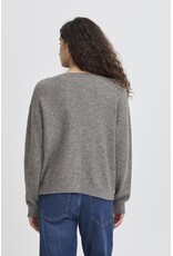 ICHI ICHI - Dasila V Neck Cardigan (Dark Grey)