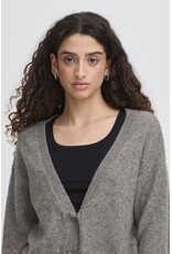 ICHI ICHI - Dasila V Neck Cardigan (Dark Grey)