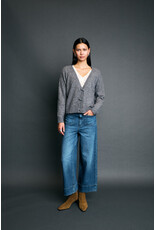 ICHI ICHI - Dasila V Neck Cardigan (Dark Grey)