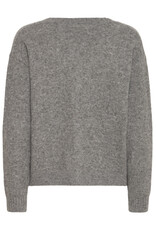 ICHI ICHI - Dasila V Neck Cardigan (Dark Grey)
