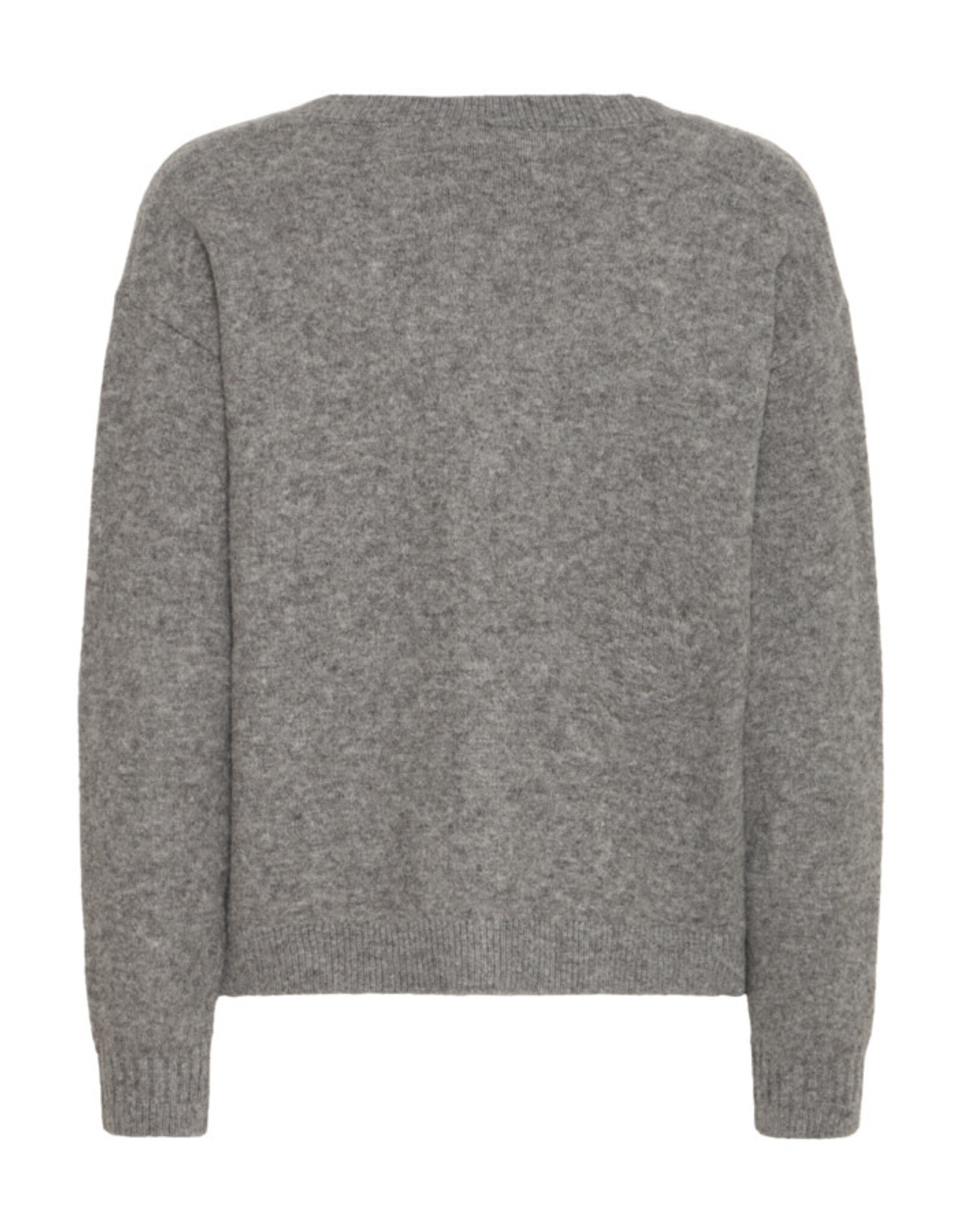 ICHI ICHI - Dasila V Neck Cardigan (Dark Grey)