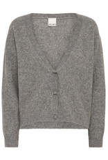 ICHI ICHI - Dasila V Neck Cardigan (Dark Grey)