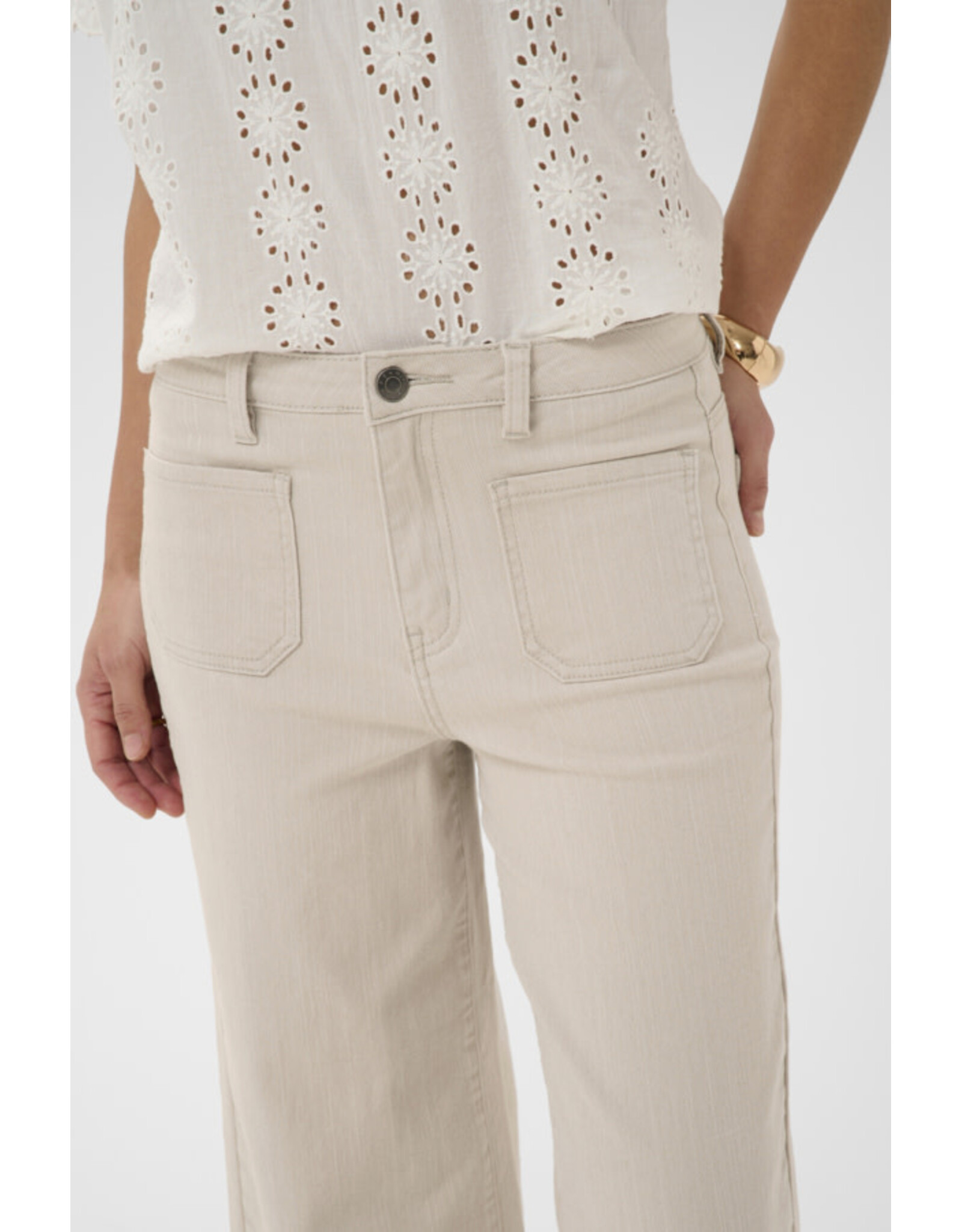 Kaffe Kaffe - Brook Cropped  High Waist Jeans (Moonbeam)