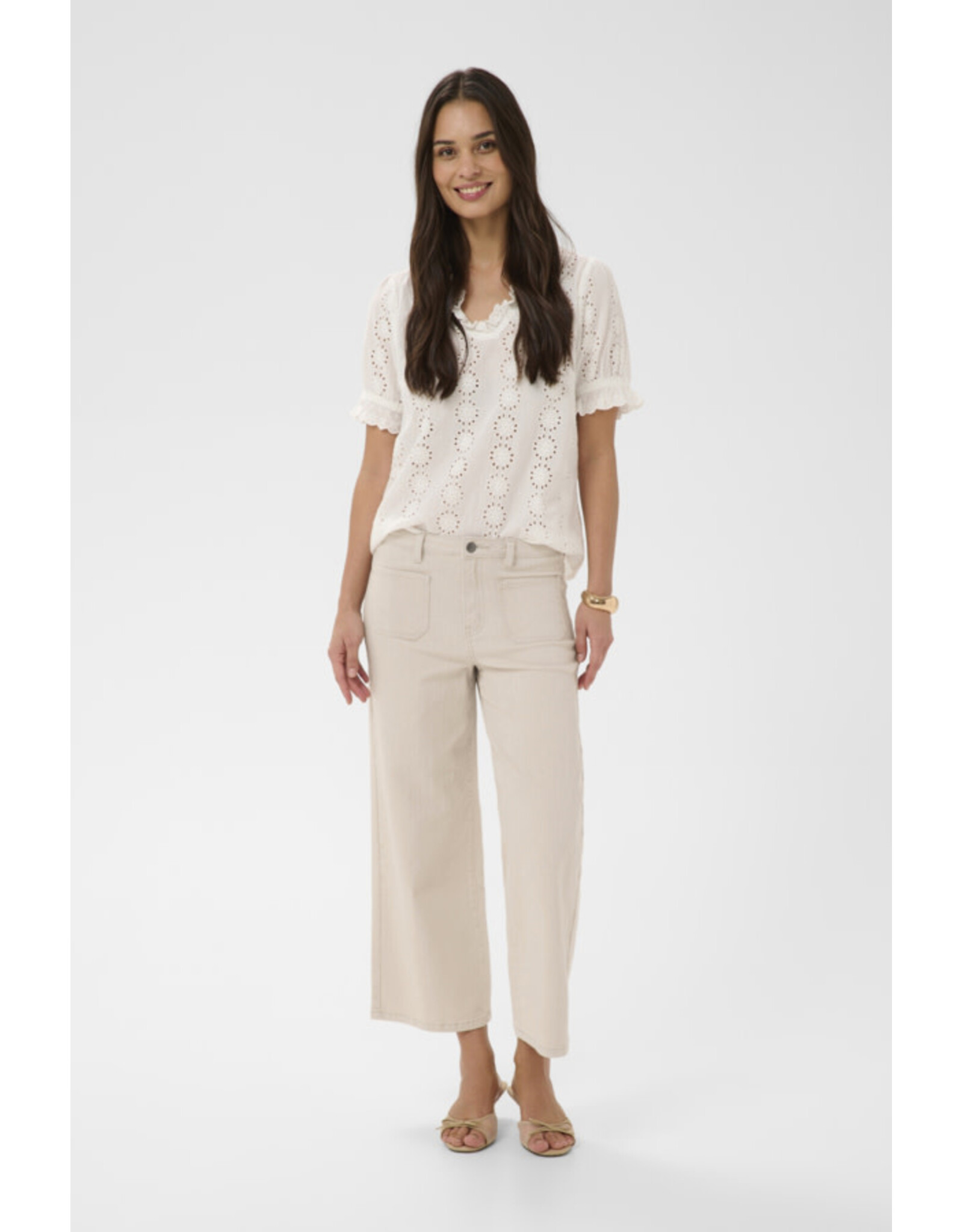 Kaffe Kaffe - Brook Cropped  High Waist Jeans (Moonbeam)