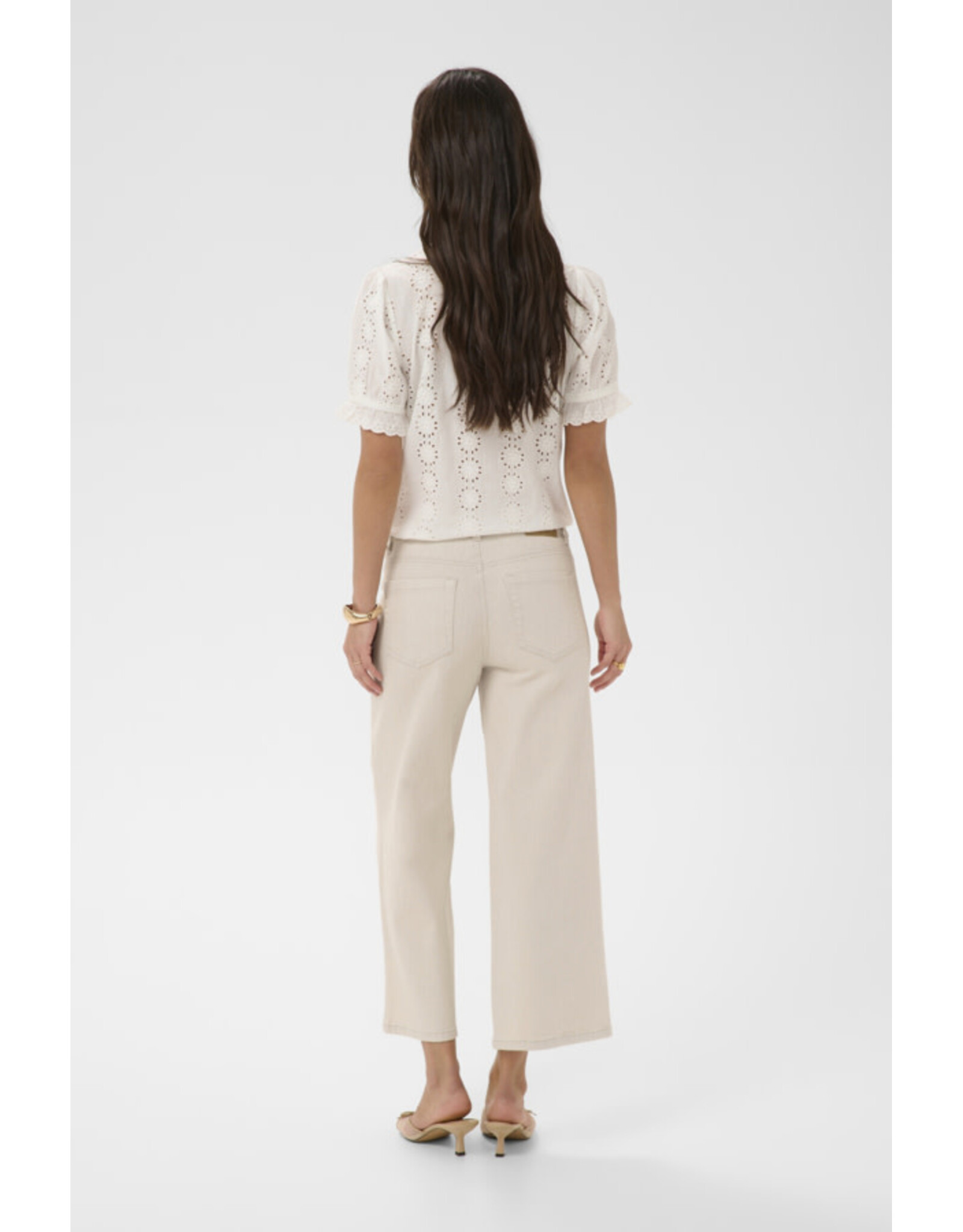 Kaffe Kaffe - Brook Cropped  High Waist Jeans (Moonbeam)