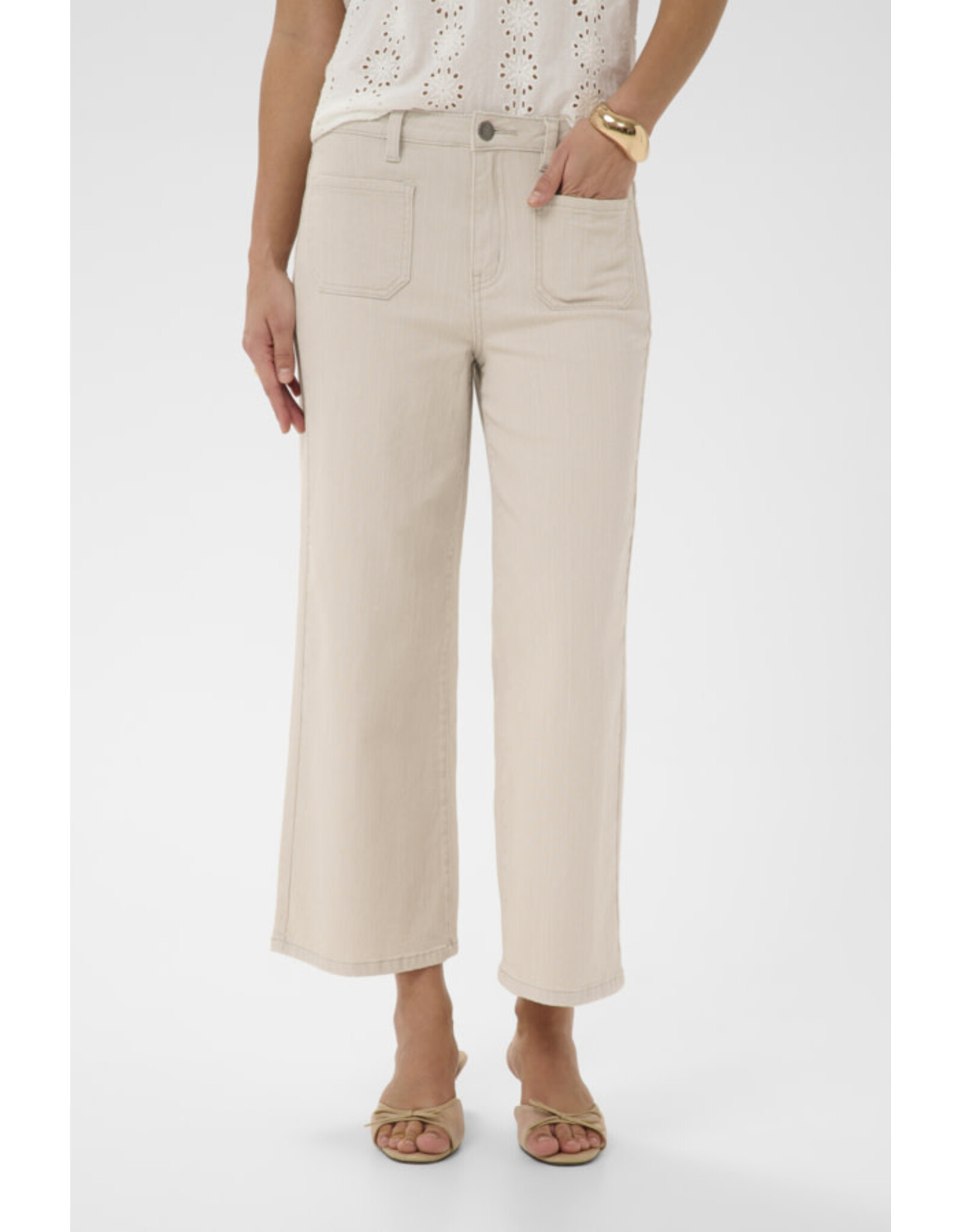 Kaffe Kaffe - Brook Cropped  High Waist Jeans (Moonbeam)