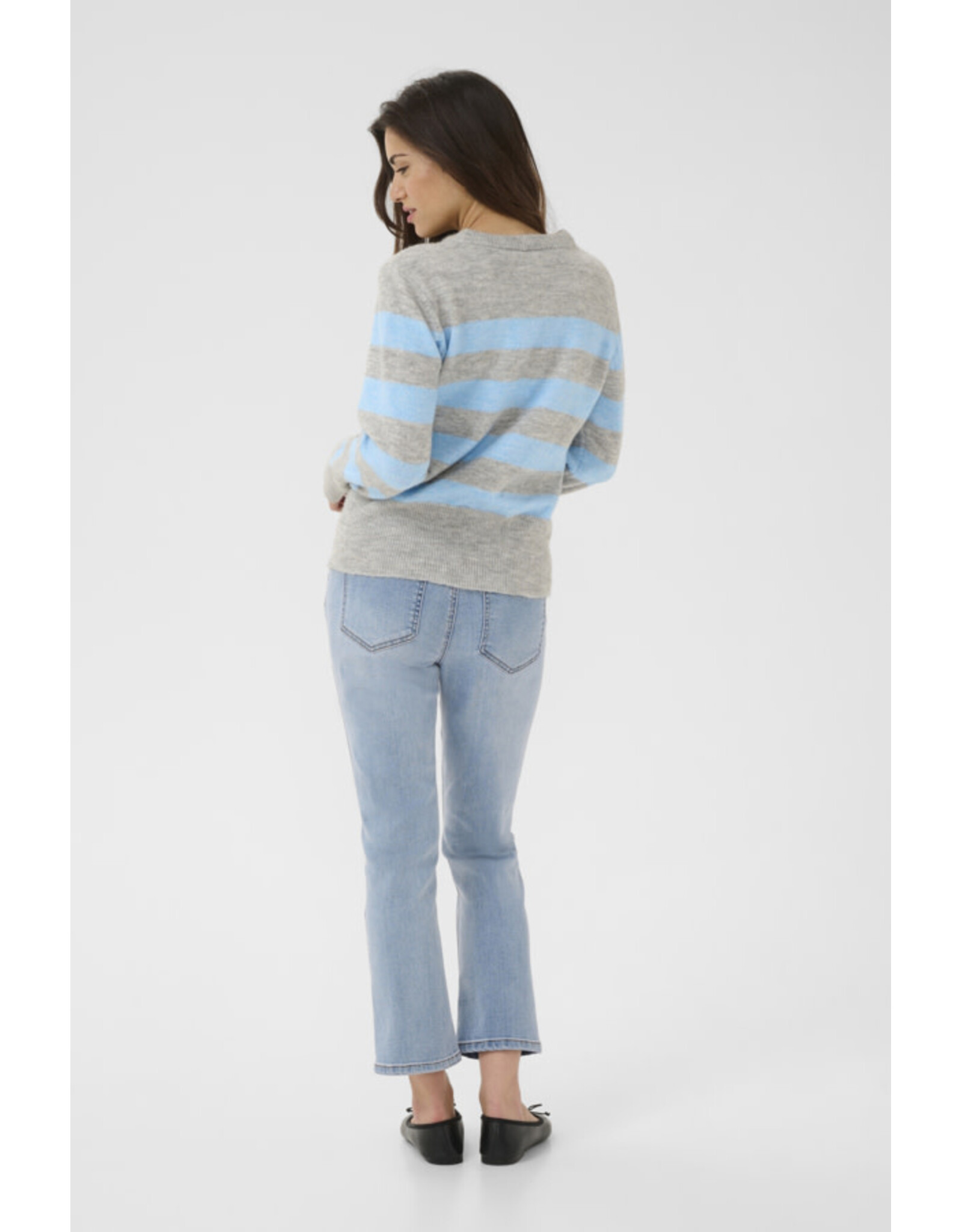 Kaffe Kaffe - Aniel Striped Pullover (Blue)