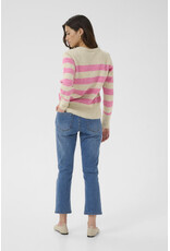 Kaffe Kaffe - Aniel Striped Pullover (Feather Grey / Pink)