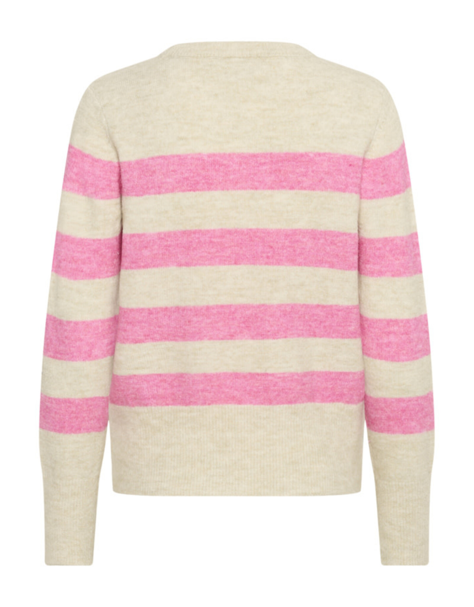 Kaffe Kaffe - Aniel Striped Pullover (Feather Grey / Pink)
