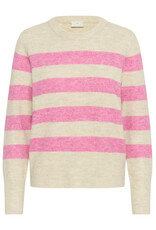 Kaffe Kaffe - Aniel Striped Pullover (Feather Grey / Pink)