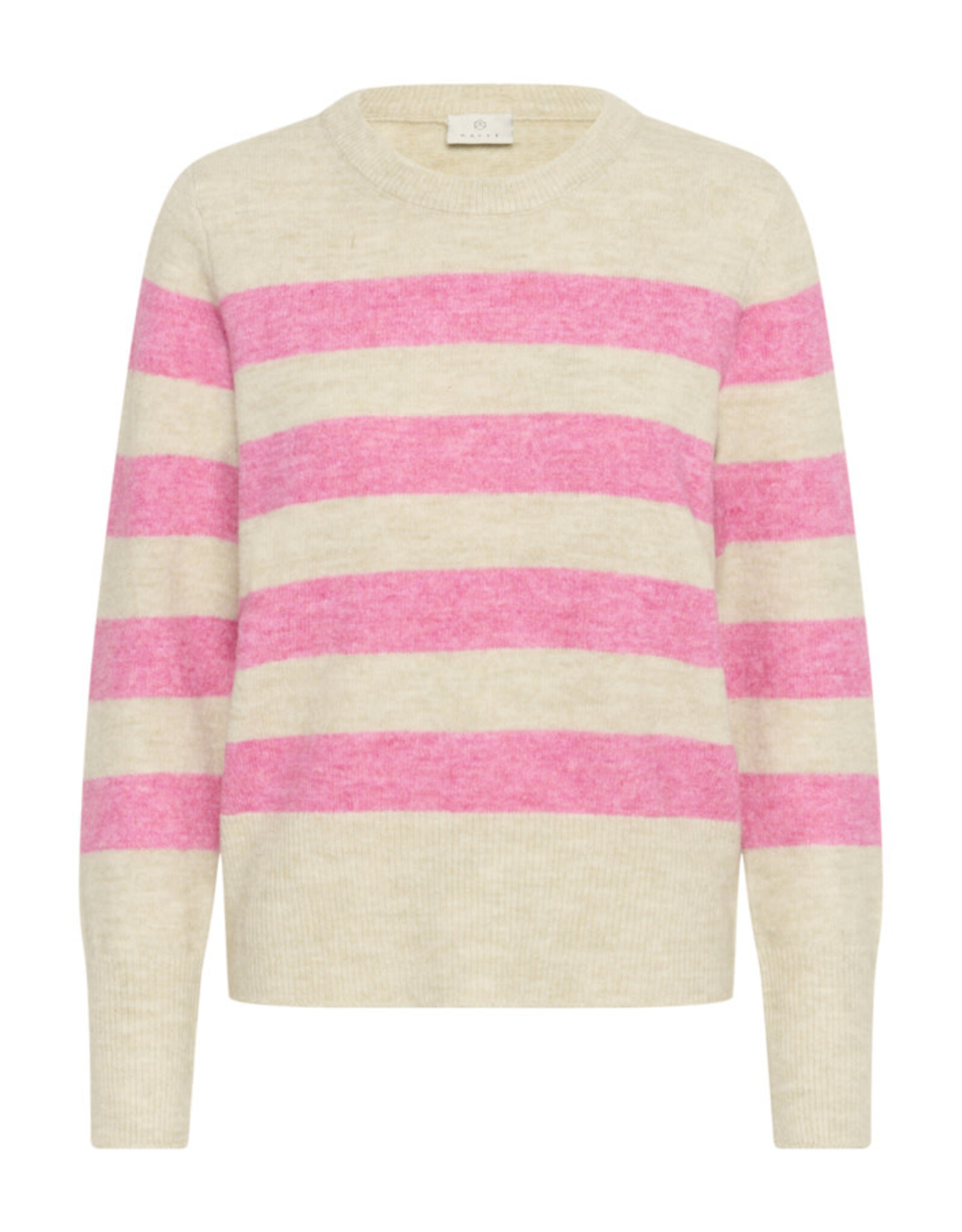 Kaffe Kaffe - Aniel Striped Pullover (Feather Grey / Pink)