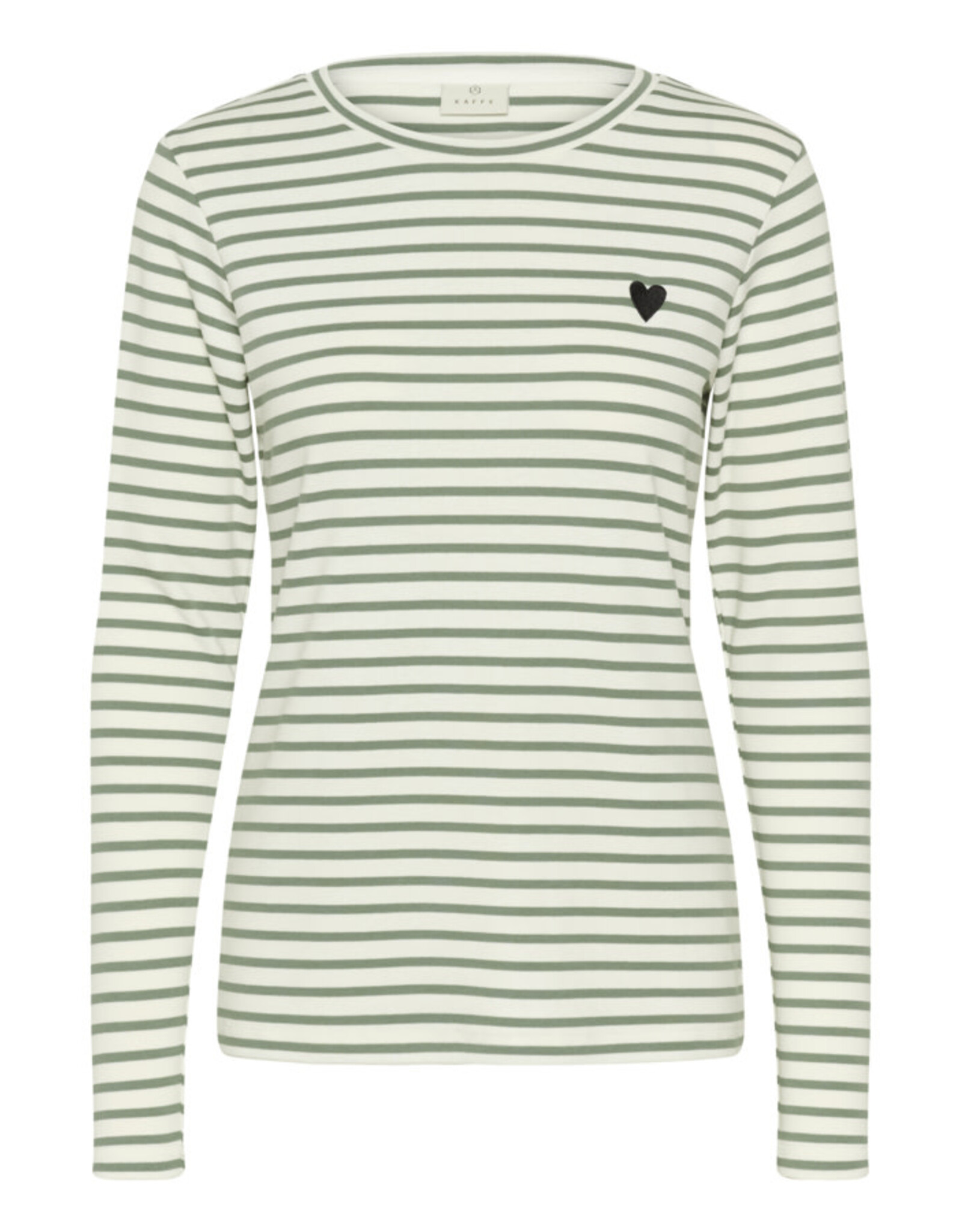 Kaffe Kaffe - Liddy Striped Long Sleeve Shirt (Chalk / Sea Spray)