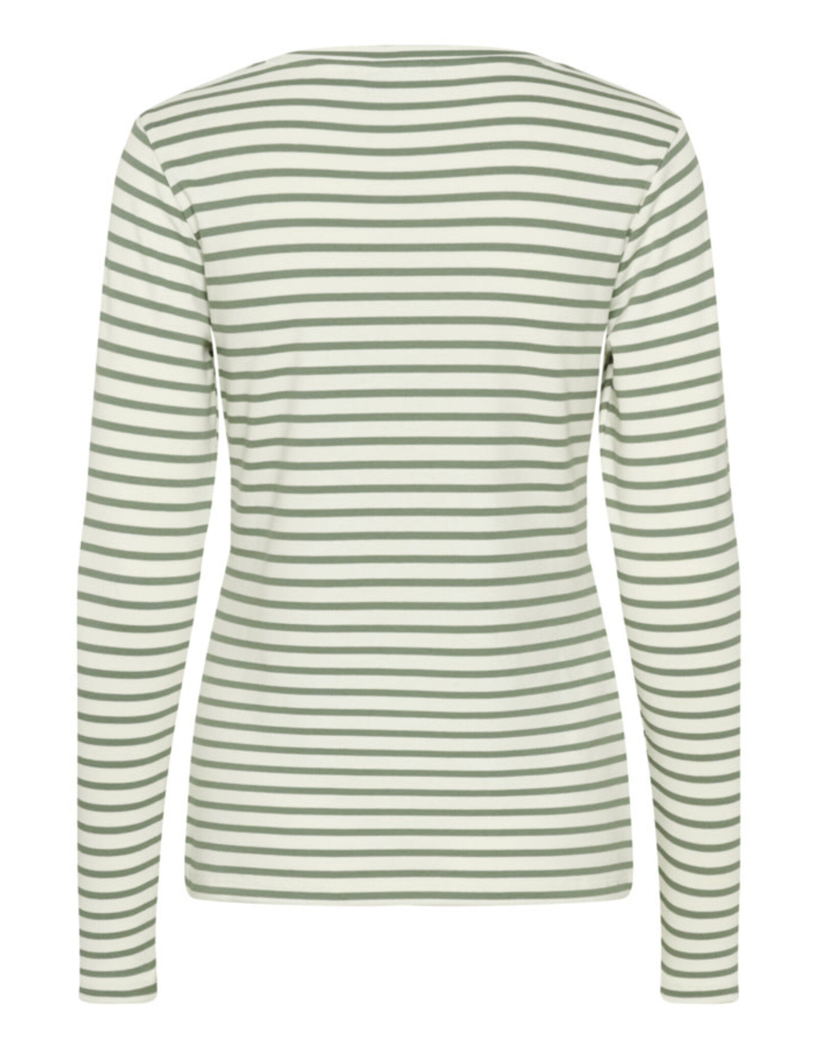 Kaffe Kaffe - Liddy Striped Long Sleeve Shirt (Chalk / Sea Spray)
