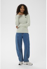 Kaffe Kaffe - Liddy Striped Long Sleeve Shirt (Chalk / Sea Spray)