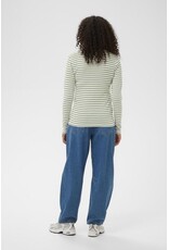 Kaffe Kaffe - Liddy Striped Long Sleeve Shirt (Chalk / Sea Spray)