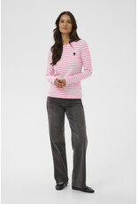Kaffe Kaffe - Liddy Striped Long Sleeve Shirt (Chalk / Pink)