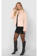 Sadie & Sage Sadie & Sage - Libby Faux Fur Zip Up Jacket (Cream)