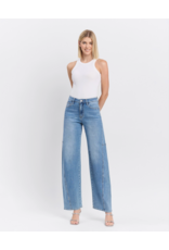 VERVET VERVET - Super High Rise Full Length Wide Barrel Jeans (All Blues)