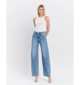 VERVET VERVET - Super High Rise Full Length Wide Barrel Jeans (All Blues)