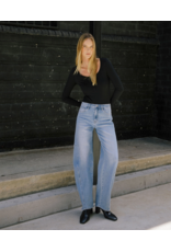 VERVET VERVET - Super High Rise Full Length Wide Barrel Jeans (All Blues)