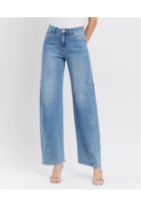 VERVET VERVET - Super High Rise Full Length Wide Barrel Jeans (All Blues)