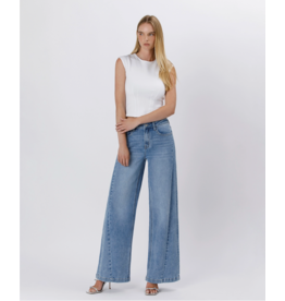 VERVET VERVET - High Rise Seam Detail Palazzo Jeans (Enthuse)