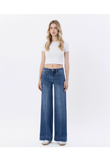 VERVET VERVET - High Rise Trouser Hem Wide Leg Jeans (Moon Bar)