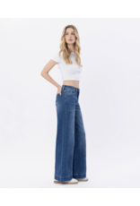 VERVET VERVET - High Rise Trouser Hem Wide Leg Jeans (Moon Bar)